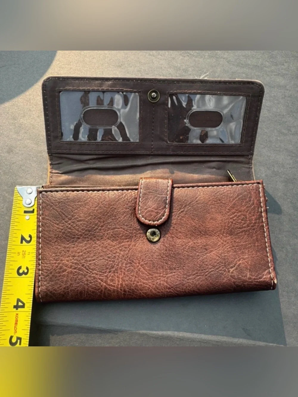 B.O.C Born Concept Clutch Tri-Fold Wallet Brown